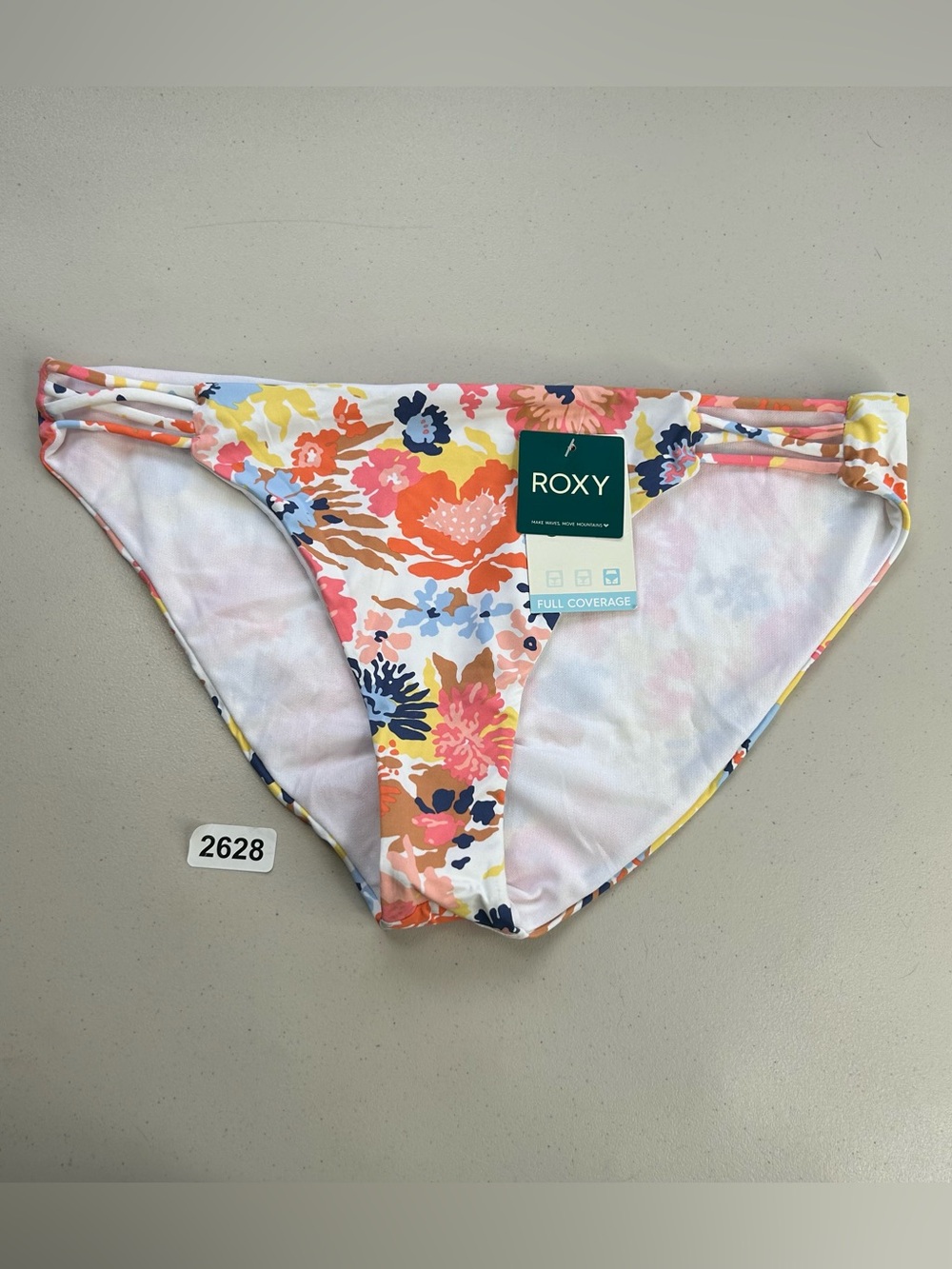 Roxy Beach Classics Full Coverage Swim Bikini Bottom Size XL